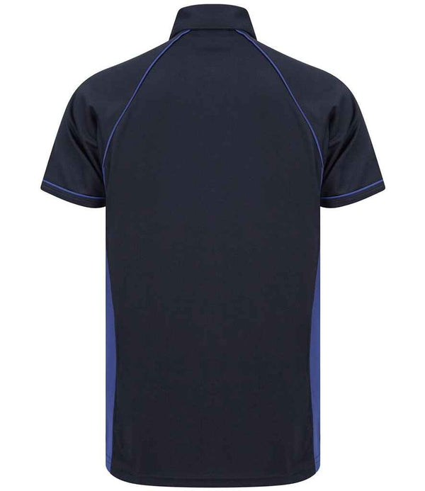 Finden + Hales Performance Piped Polo Shirt Navy/Royal Blue