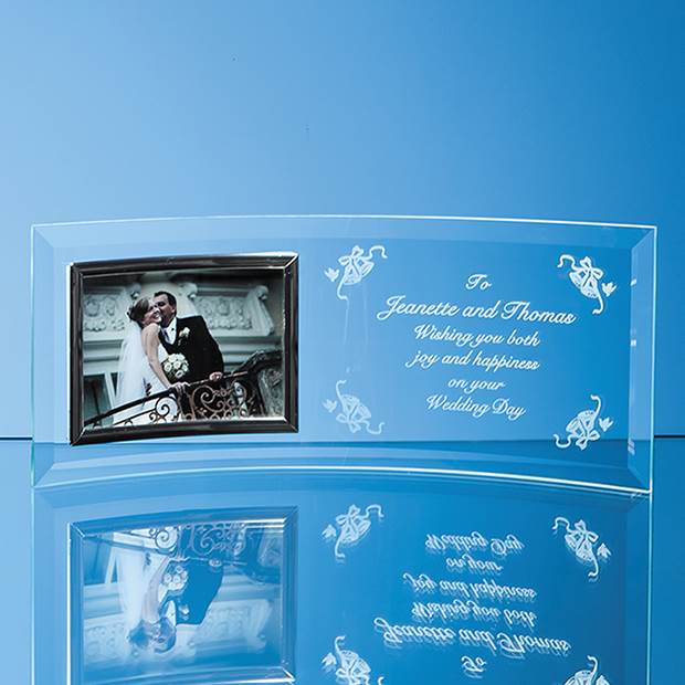 Bevelled Glass Crescent Frame for 5" x 3 1/2" Landscape Photo