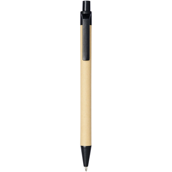 Branded Berk recycled carton and corn plastic ballpoint pen