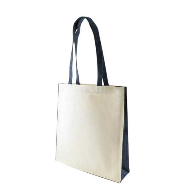 10oz Canvas Bag with Dyed Gussets - Folly Black