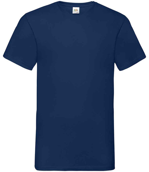 Fruit of the Loom V Neck Value T-Shirt Navy
