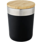 Branded Lagan 300 ml copper vacuum insulated stainless steel tumbler with bamboo lid