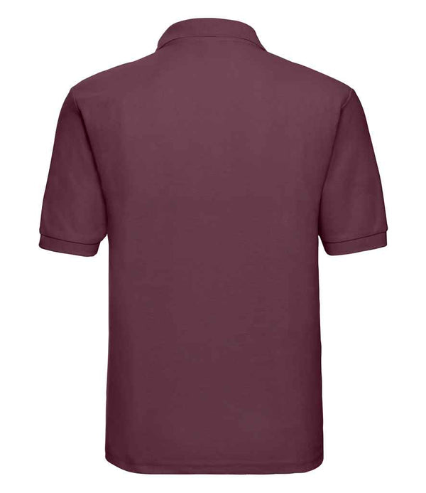 Russell Poly/Cotton Piqué Polo Shirt Burgundy