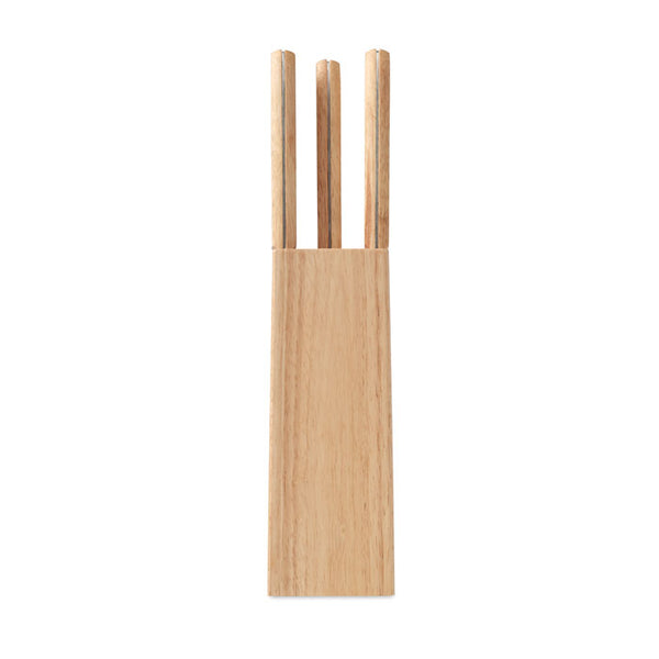 Branded 5 piece knife set in base
