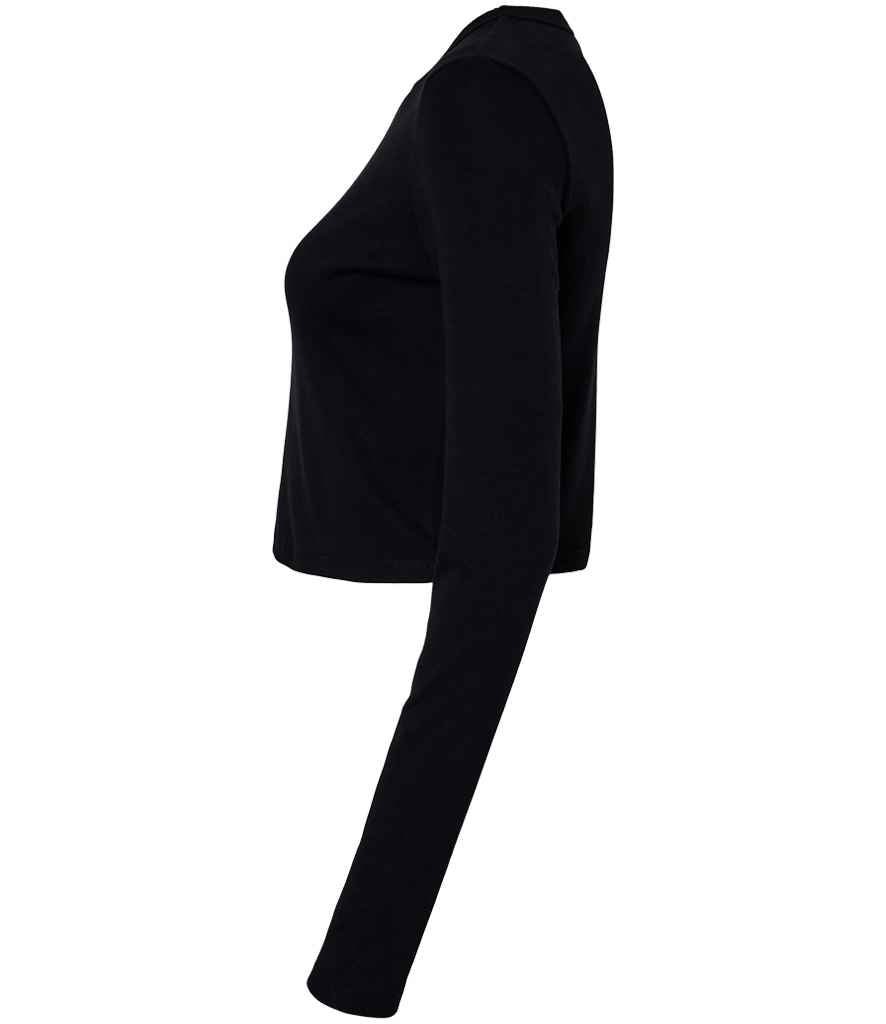 Bella Micro Rib Long Sleeve Baby T-Shirt Solid Black Blend