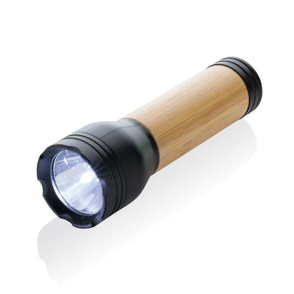 Branded Lucid 3W RCS certified recycled plastic & bamboo torch