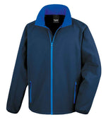 Result Core Printable Soft Shell Jacket Navy/Royal Blue