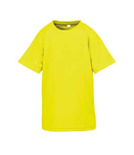 Spiro Kids Impact Performance Aircool T-Shirt Flo Yellow