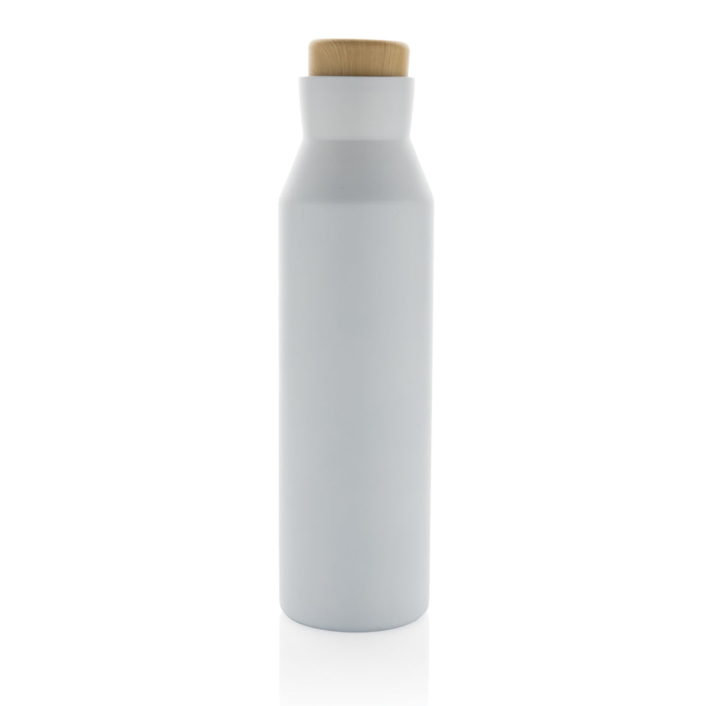 Branded Gaia RCS certified recycled stainless steel vacuum bottle