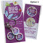 Printed Trolley Coin Keyring with 2 Spare Tokens and Printed Backing Card