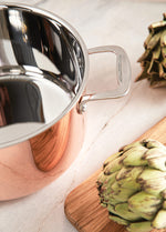 Branded VINGA Baron copper saucepan