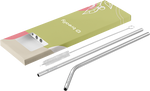 Reusable Metal Straws Set in Custom Packaging