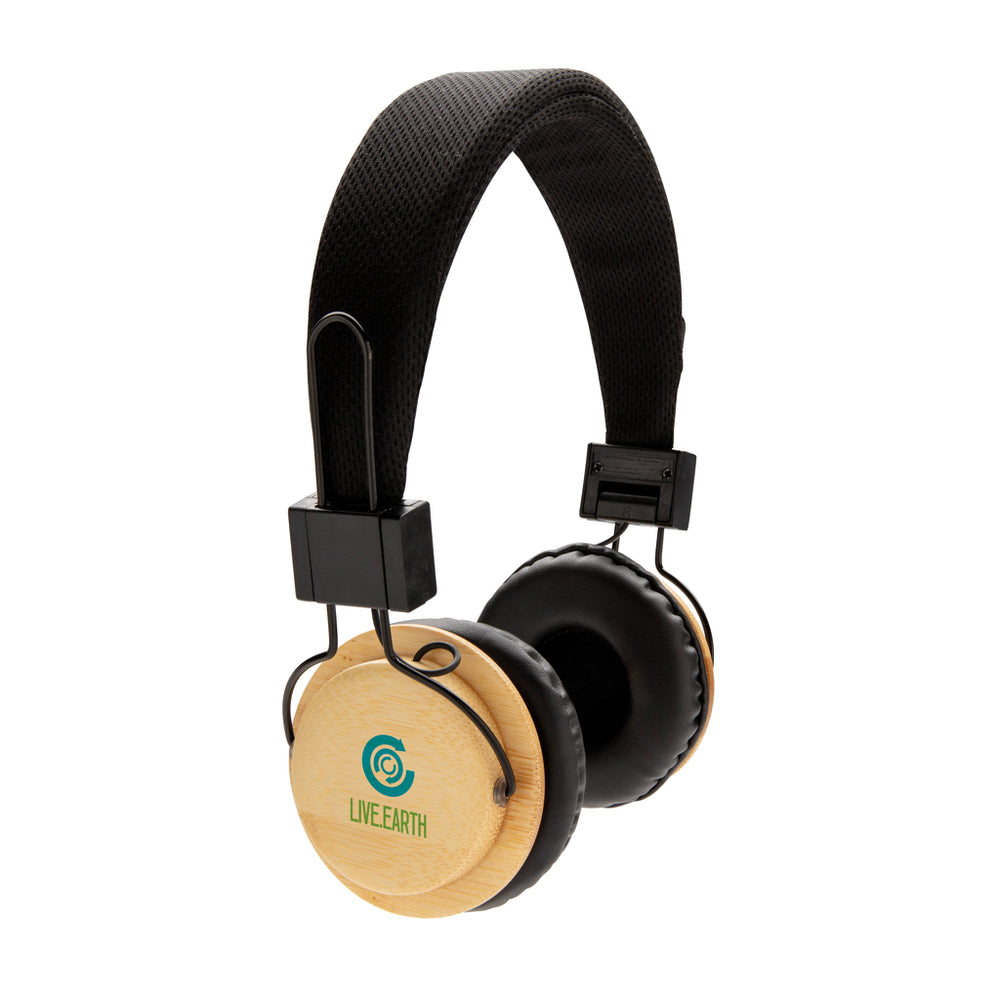 Branded Bamboo wireless headphone