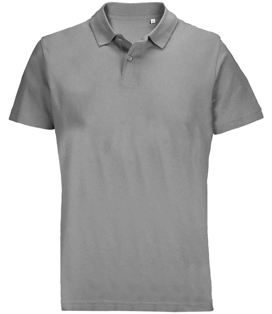 SOL'S Unisex Pulse Twin Piqué Polo Shirt Grey Marl