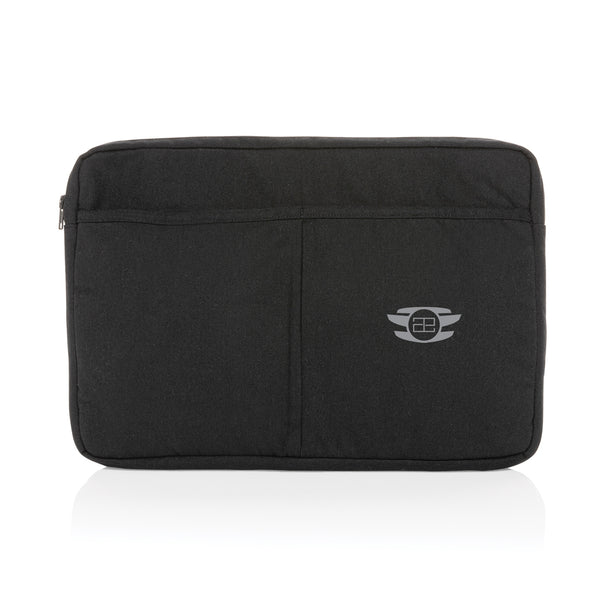 Branded Laluka AWARE™ recycled cotton 15.6 inch laptop sleeve