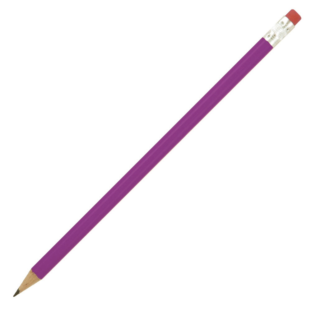 Branded HB PENCIL sharpened with rubber tipped