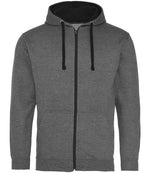 AWDis Varsity Zoodie Charcoal/Jet Black
