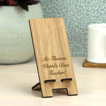 Straight Sided Bamboo Phone Stand