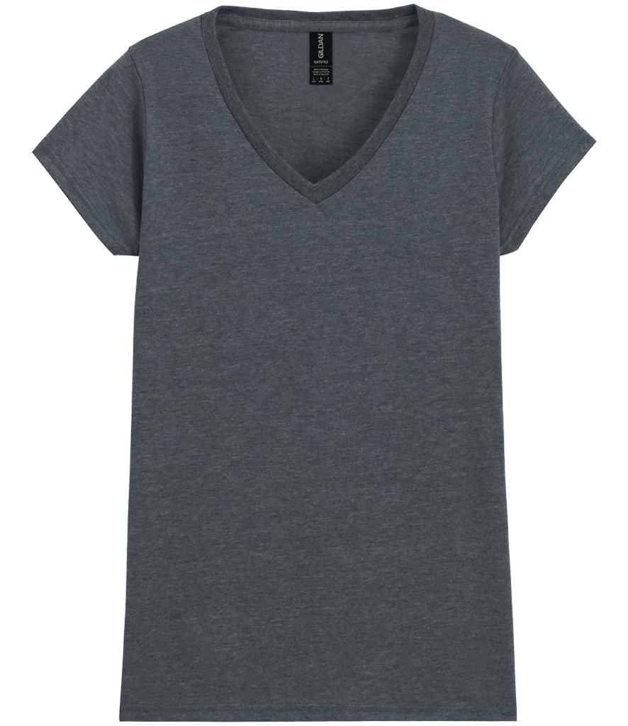 Gildan Ladies SoftStyle® V Neck T-Shirt Dark Heather