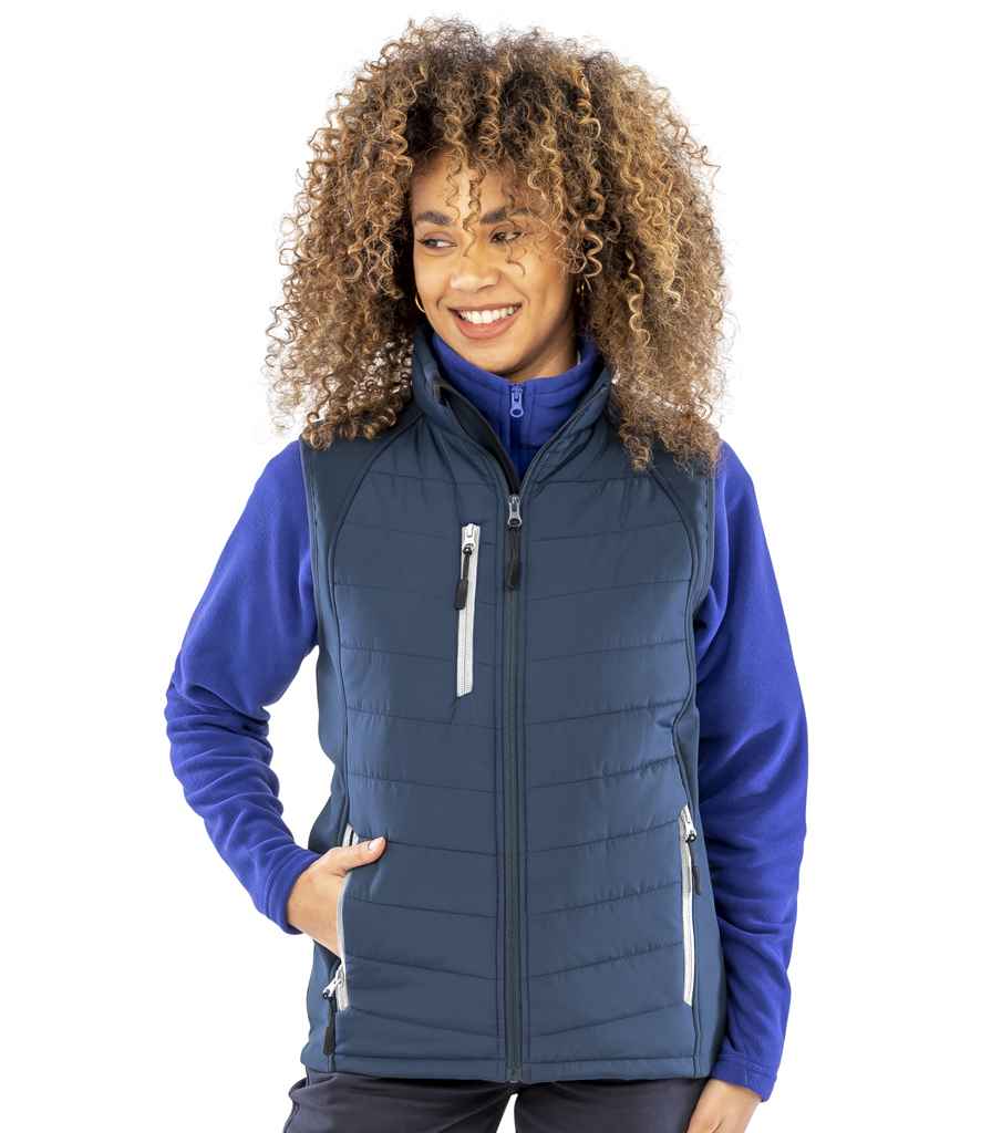 Result Genuine Recycled Compass Padded Gilet Navy/Grey
