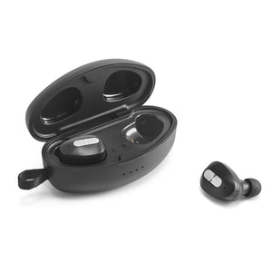 DESCRY. Wireless charger in zinc and Wireless earphones in metal and ABS acrylic