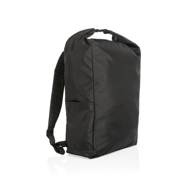 Branded Impact AWARE™ RPET lightweight rolltop backpack