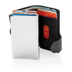 Branded Standard aluminium RFID cardholder with PU wallet