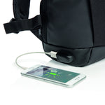 Branded Madrid anti-theft RFID USB laptop backpack PVC free