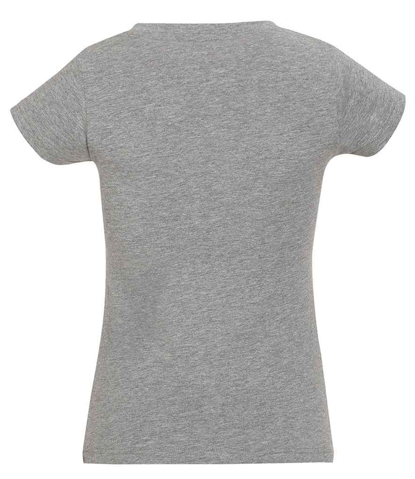 SOL'S Ladies Moon V Neck T-Shirt Grey Marl