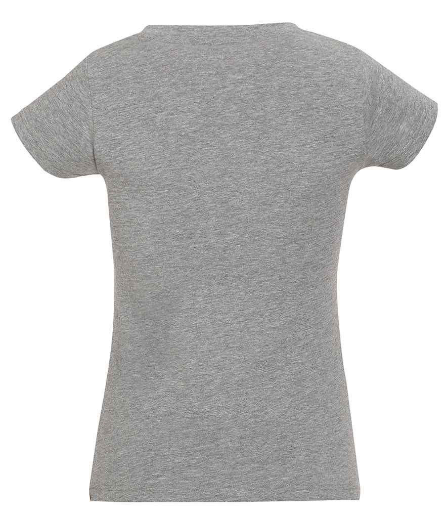 SOL'S Ladies Moon V Neck T-Shirt Grey Marl