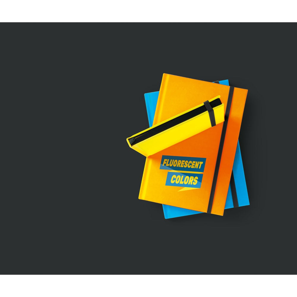 WATTERS. A5 notebook in fluorescent PU. Lined sheets