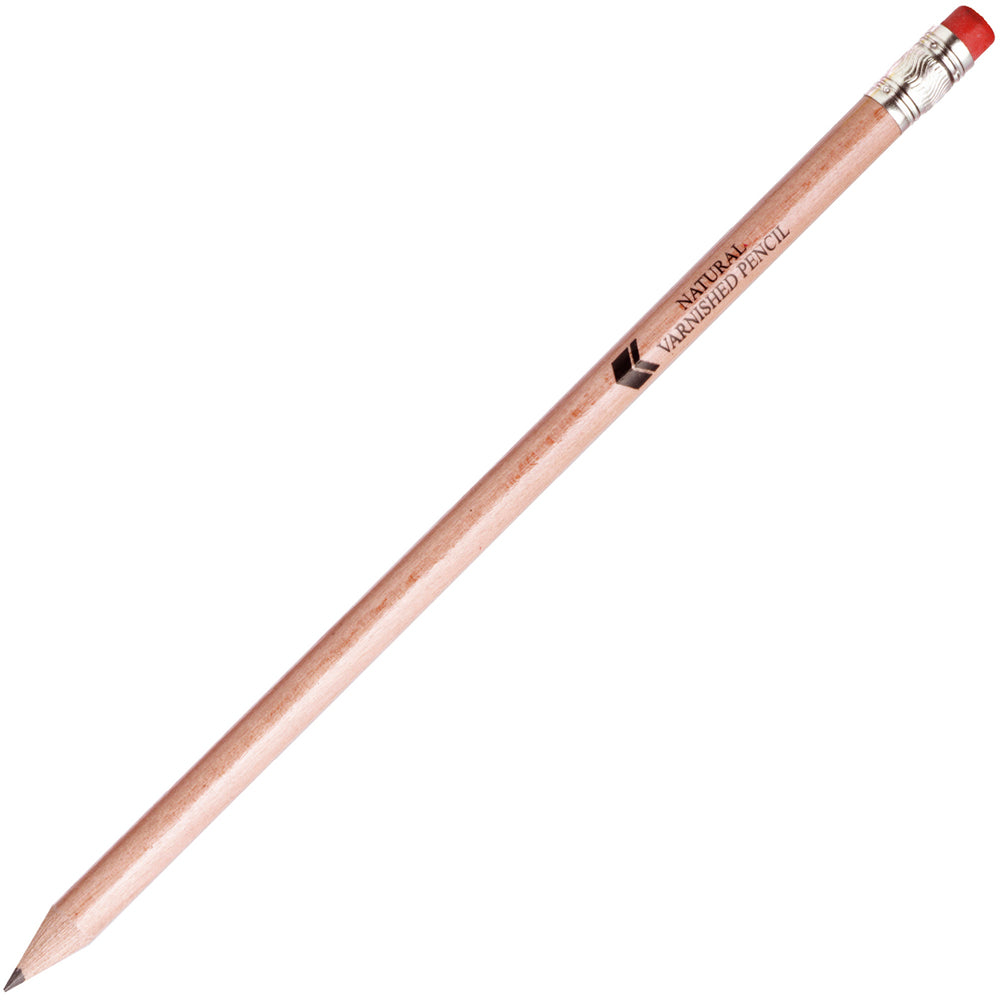Branded HB PENCIL sharpened with rubber tipped