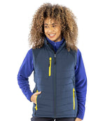 Result Genuine Recycled Compass Padded Gilet Navy/Yellow