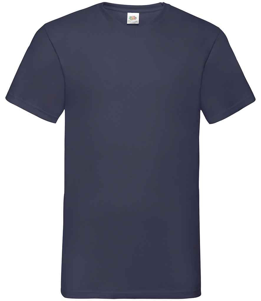 Fruit of the Loom V Neck Value T-Shirt Deep Navy