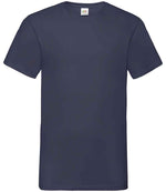 Fruit of the Loom V Neck Value T-Shirt Deep Navy