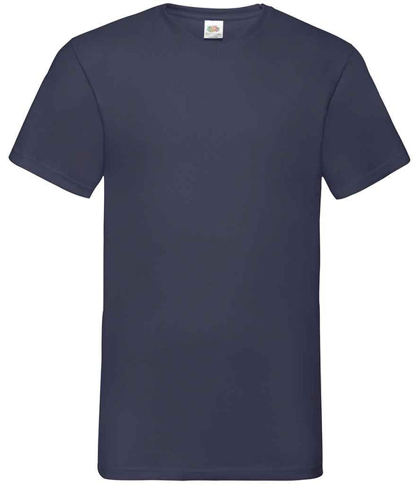 Fruit of the Loom V Neck Value T-Shirt Deep Navy