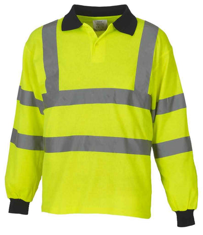 Yoko Hi-Vis Long Sleeve Polo Shirt