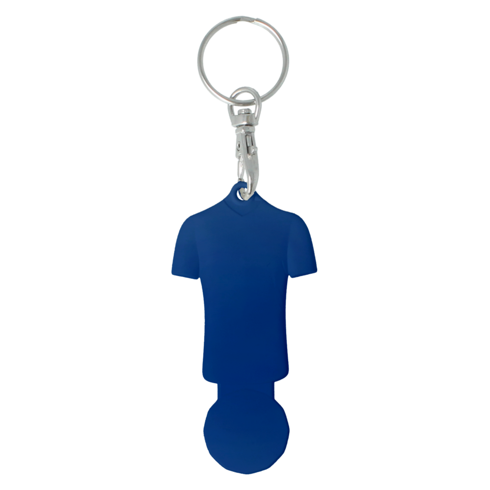 Football Shirt Shaped Trolley Coin Keyring