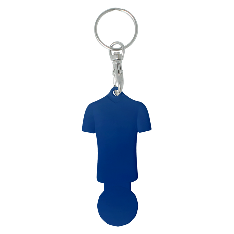 Football Shirt Shaped Trolley Coin Keyring