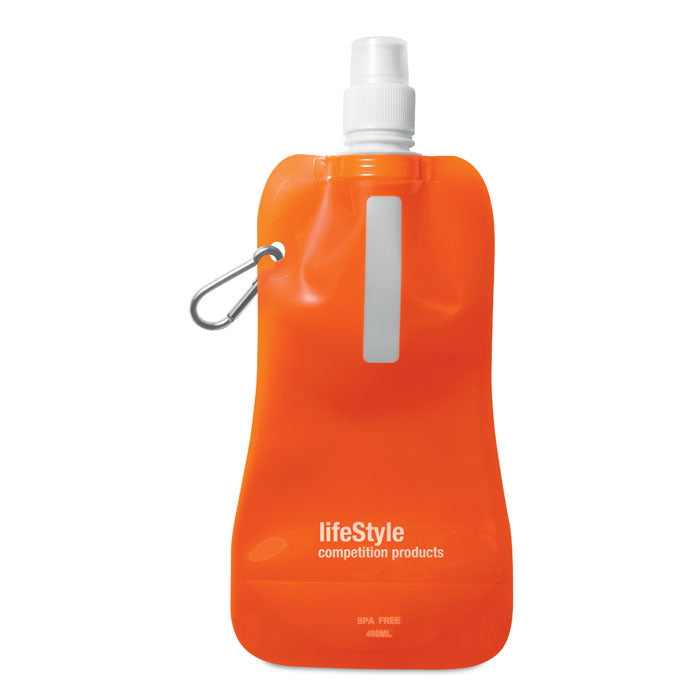 Promotional Foldable water bottle | Roll up Eco Bottle with Carabiner