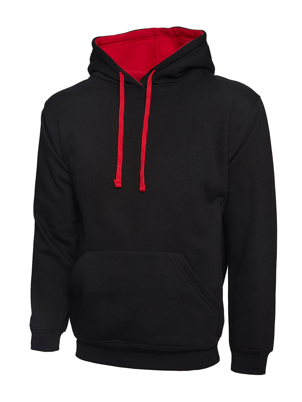 Branded Contrast Hooded Sweatshirt