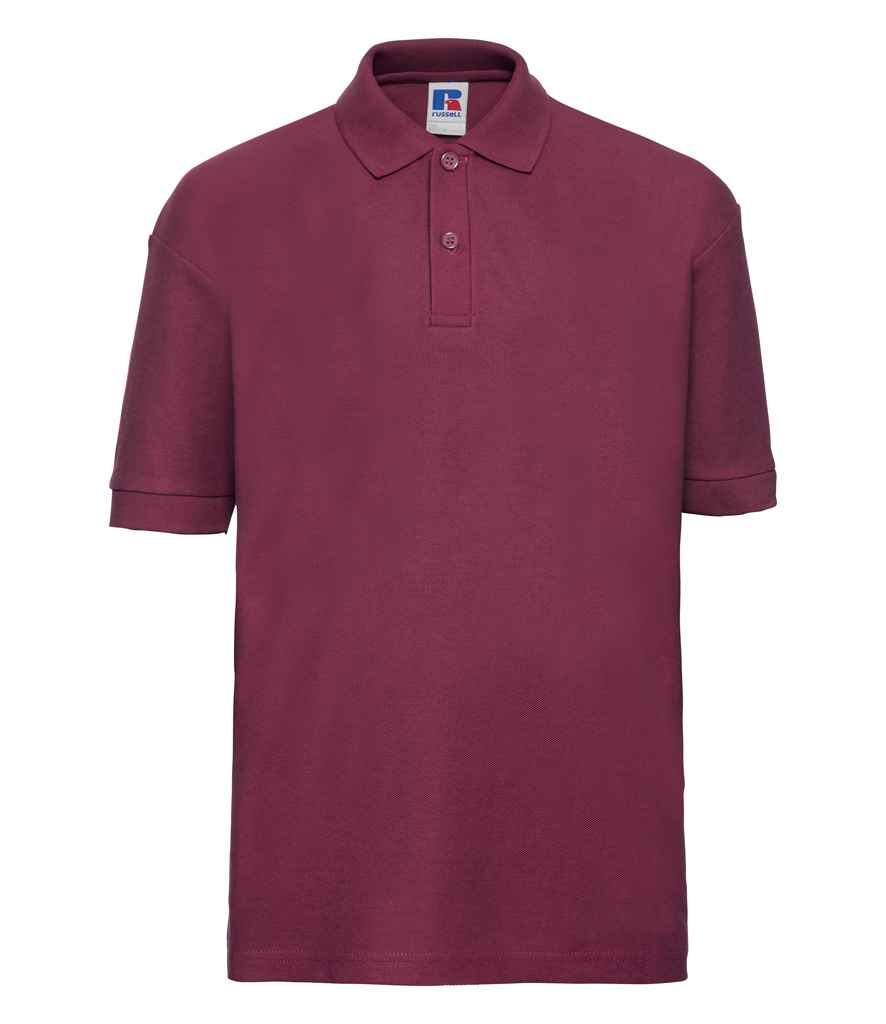 Russell Schoolgear Kids Poly/Cotton Piqué Polo Shirt Burgundy