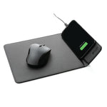 Branded Swiss Peak RCS recycled PU 10W wireless charging mousepad