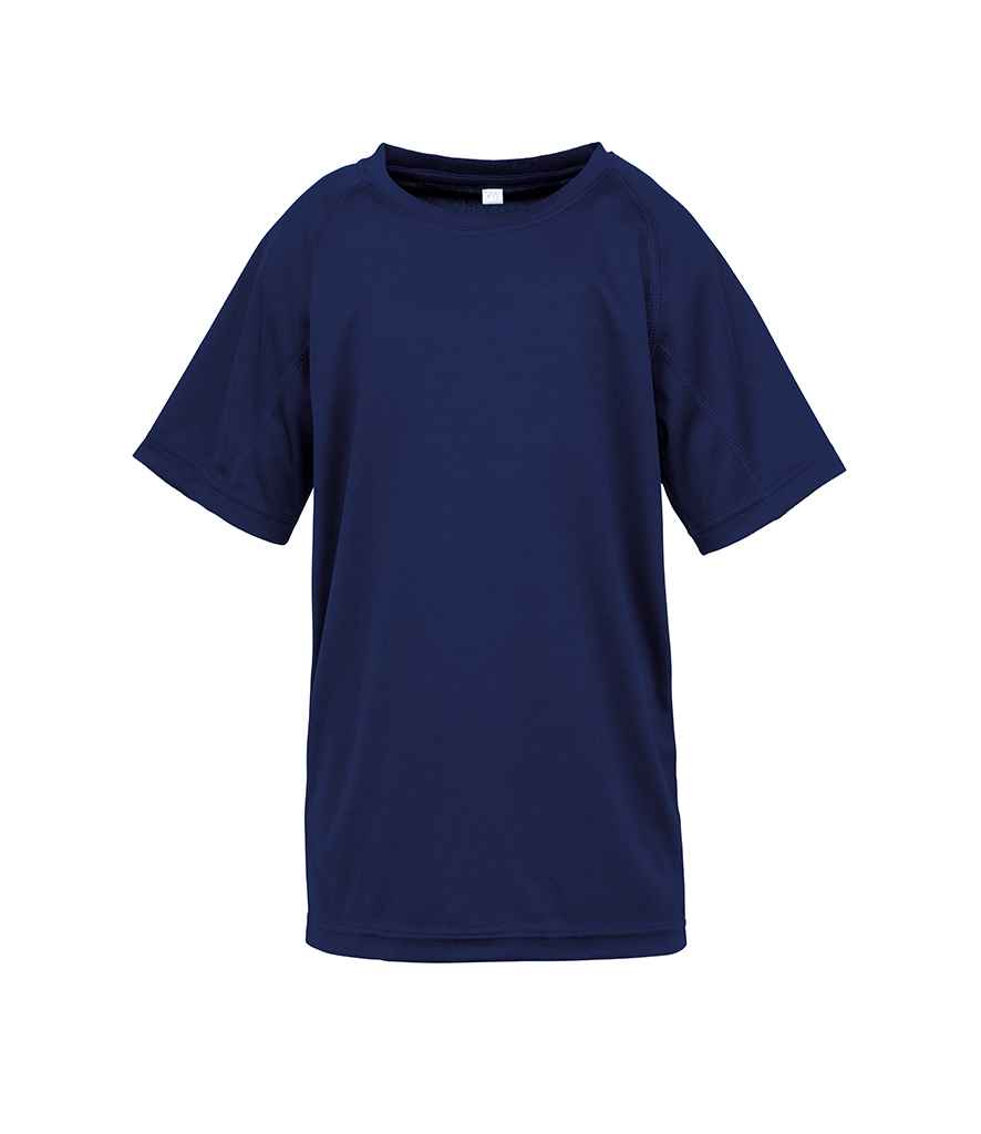 Spiro Kids Impact Performance Aircool T-Shirt Navy
