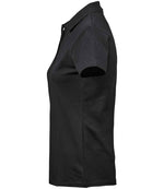Tee Jays Ladies Luxury Stretch Polo Shirt Black