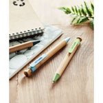 Bamboo/Wheat-Straw ABS ball pen | Branded Bamboo Pen