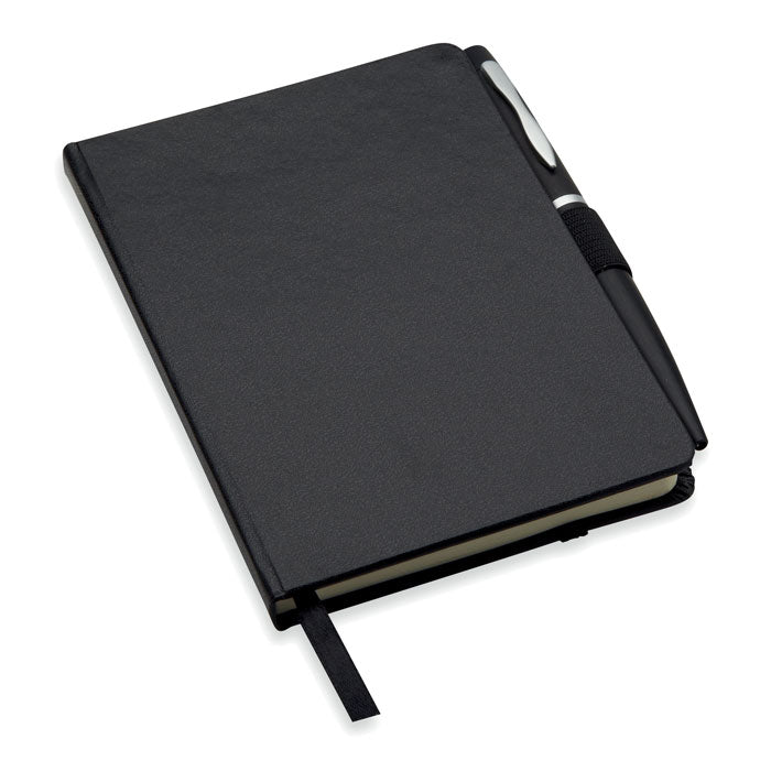 Branded A6 notebook with pen 72 lined