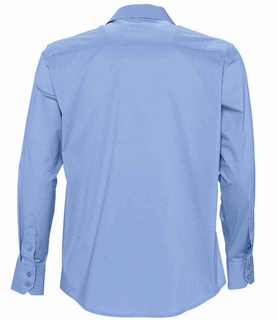 SOL'S Brighton Long Sleeve Fitted Shirt Bright Sky