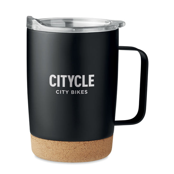 Double wall tumbler 300ml with Cork Base