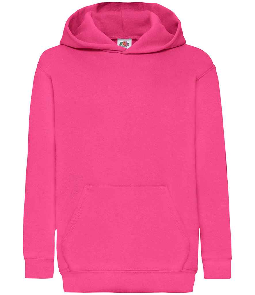 Fruit of the Loom Kids Classic Hooded Sweatshirt Fuchsia